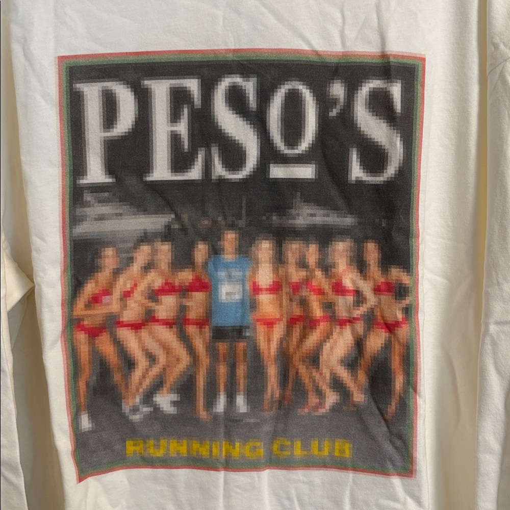 NWT [Peso] ‘Running Club’ Soft Cotton Long-Sleeved T-Shirt Graphic Tee Men’s L - Picture 9 of 14
